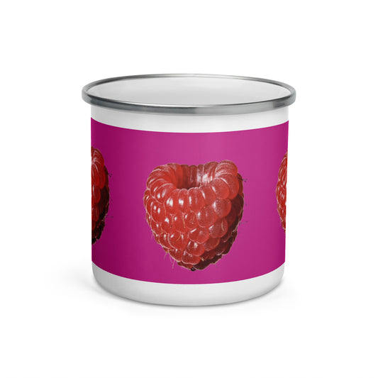 Raspberry Enamel Mug