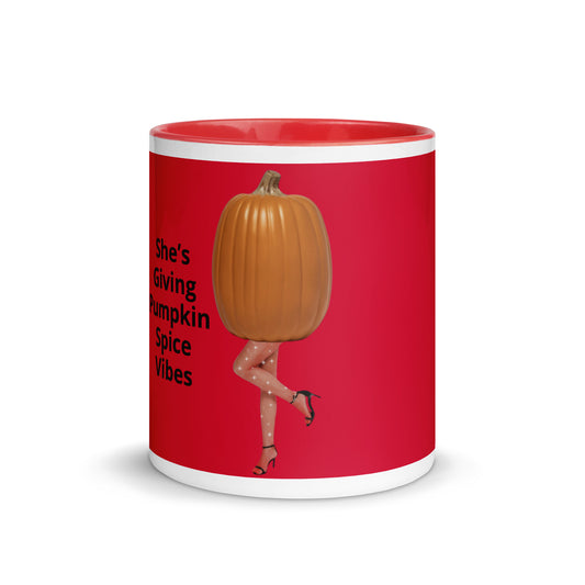 Pumpkin Spice Vibes Mug with Color Inside