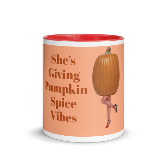 Pumpkin Spice Vibes Mug with Color Inside